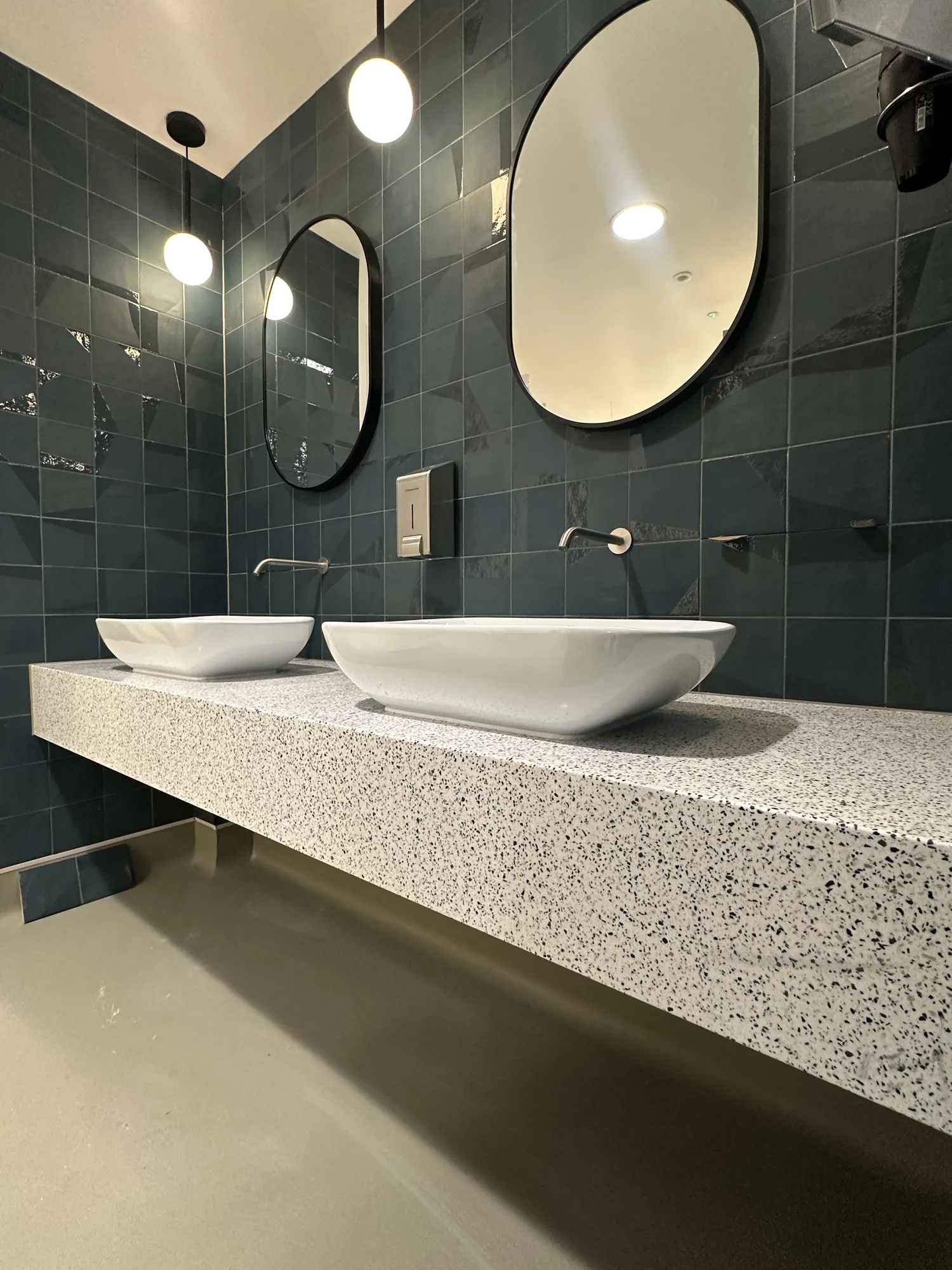 Sealed bathroom vanity and basin by Bristol Sealants